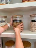 Glass Pantry Storage Jars (Set of 3)