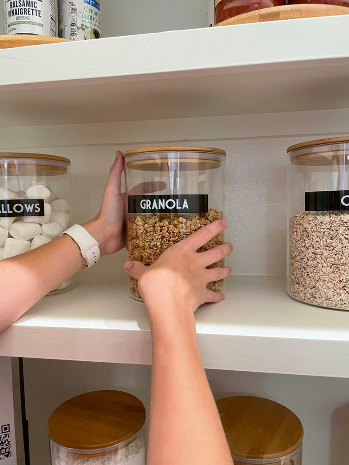 Glass Pantry Storage Jars (Set of 3)